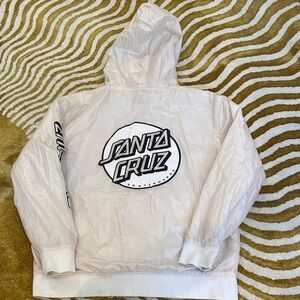 Santa Cruz Skateboards RARE iridescent kids Zip-Up comfy windbreaker jacket.